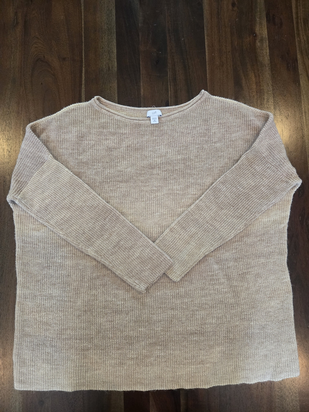 J. Jill Costal Scoop Neck Oversized Sweater